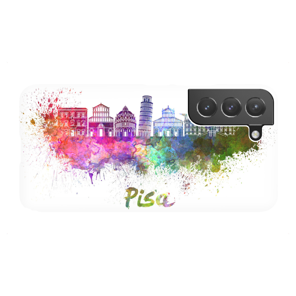 "PISA skyline in watercolor"für Samsung Galaxy - Premium-Case Handyhülle artboxONE