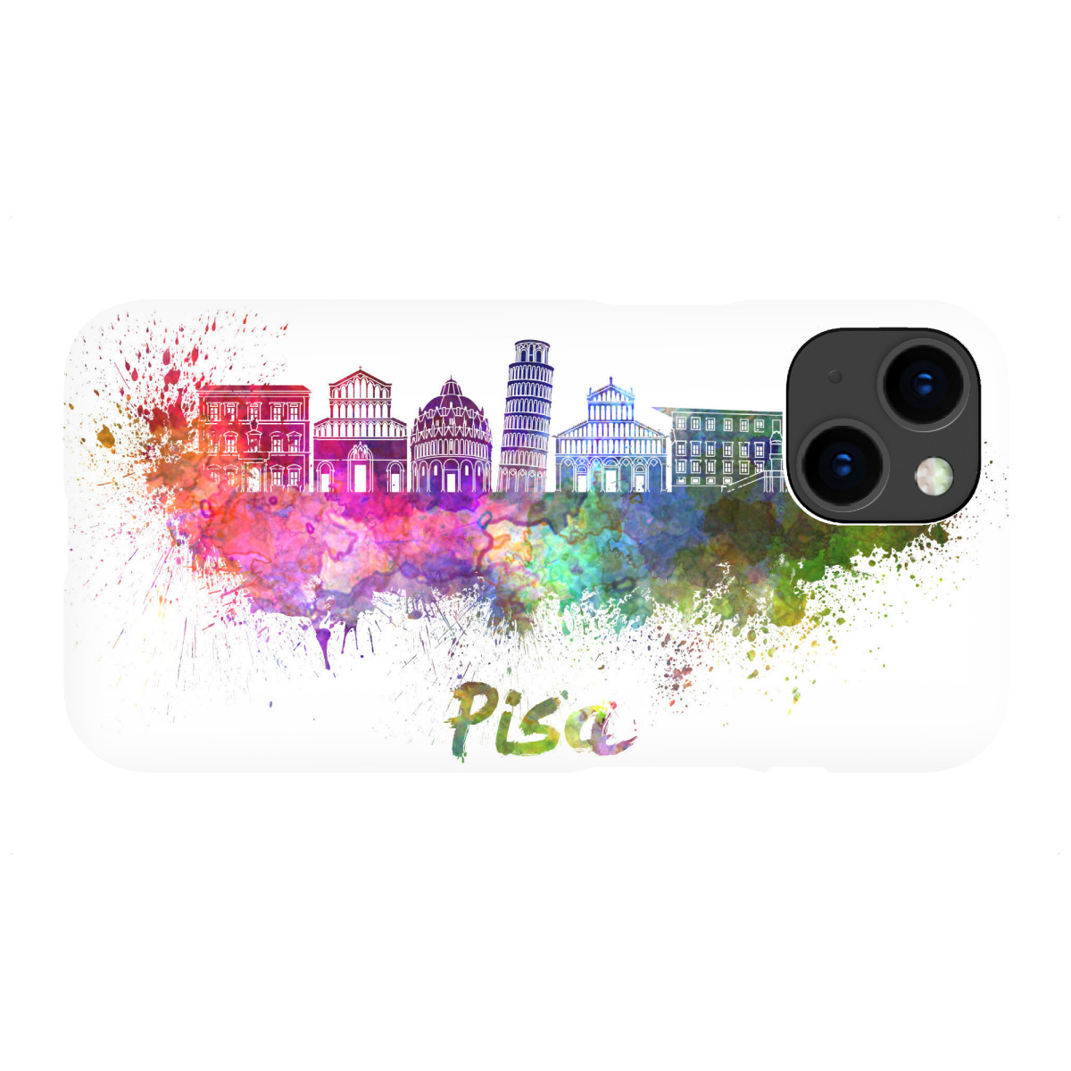 iPhone "PISA skyline in watercolor" Premium-Case Handyhülle artboxONE