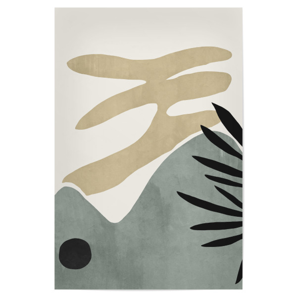 Poster "Mountain Flower" artboxONE - Abstrakt,Geometrie - Abstract,Geometric,Flower,Leaf,Shape,Formen,Geometrie,Abstrakt,Geometry