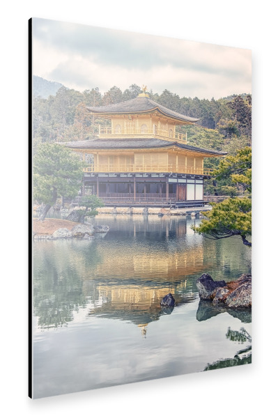 Alu-Dibond "Kinkaku-Ji Temple" 30x20 cm artboxONE