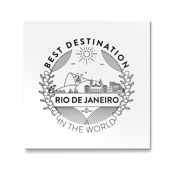Galerie-Print "Rio de Janeiro Badge" 30x30 cm artboxONE