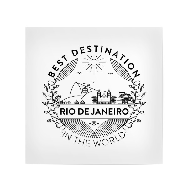 Poster 20x20 cm "Rio de Janeiro Badge" artboxONE - Städte,Reise