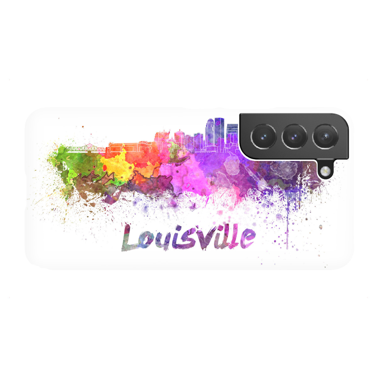 "LOUISVILLE skyline in watercolor"für Samsung Galaxy - Premium-Case Handyhülle artboxONE