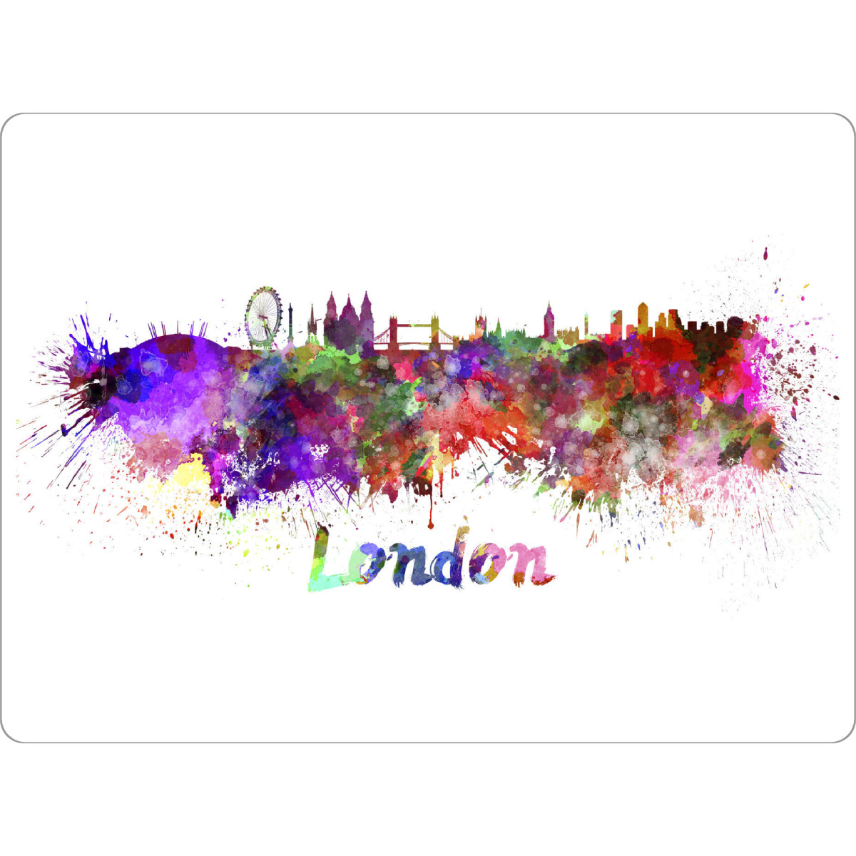 Tischset "LONDON skyline in watercolor-b" artboxONE - Städte,Abstrakt,Architektur