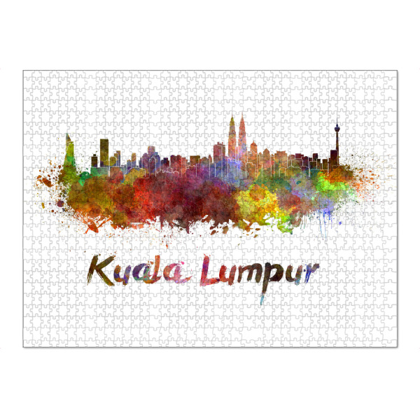 Puzzle Ravensburger "KUALA LUMPUR skyline-C" artboxONE - Städte,Abstrakt,Architektur