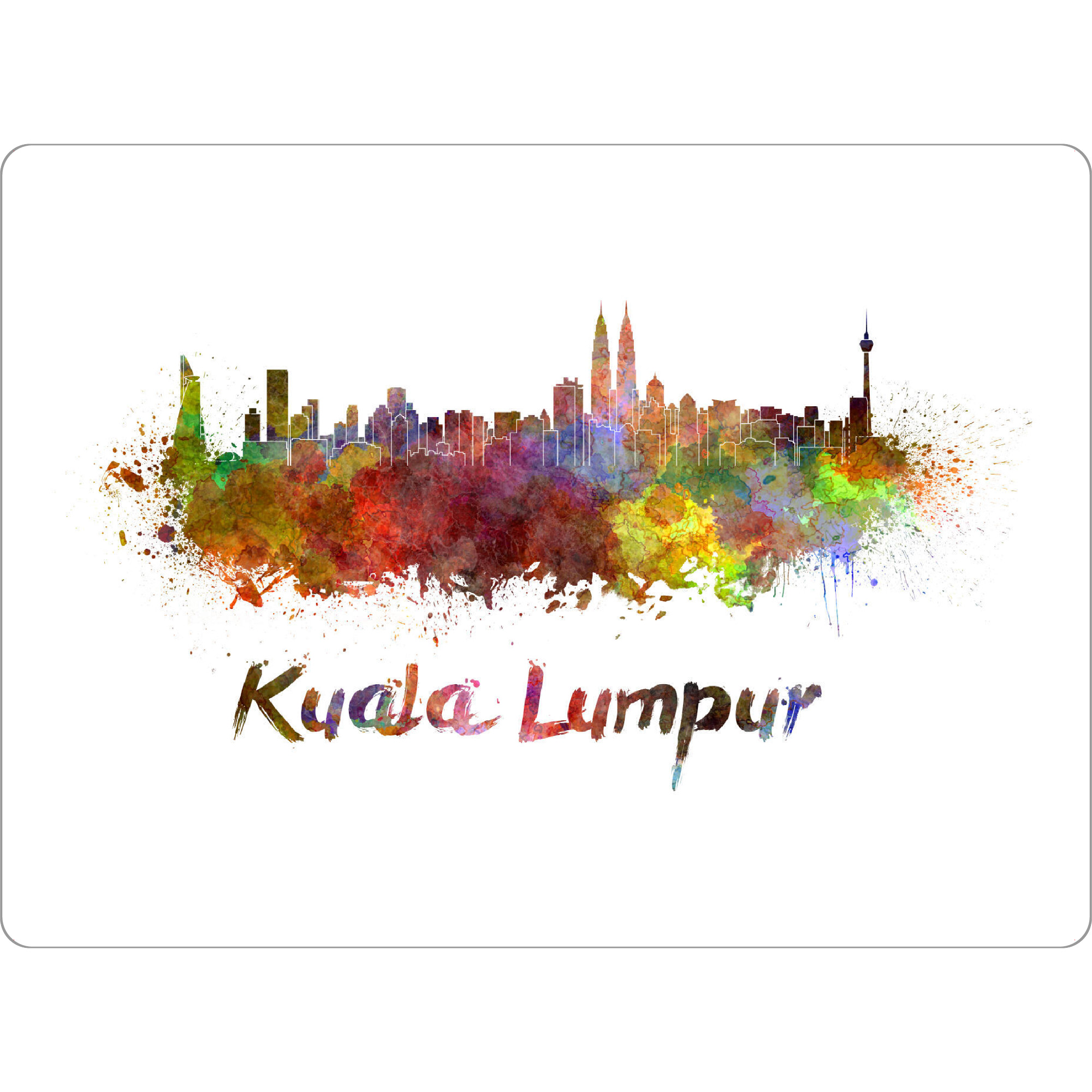 Tischset "KUALA LUMPUR skyline-C" artboxONE - Städte,Abstrakt,Architektur