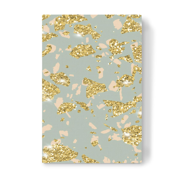 Leinwandbild "Gold And Grey Terrazzo Pattern" artboxONE - Abstrakt,Geometrie