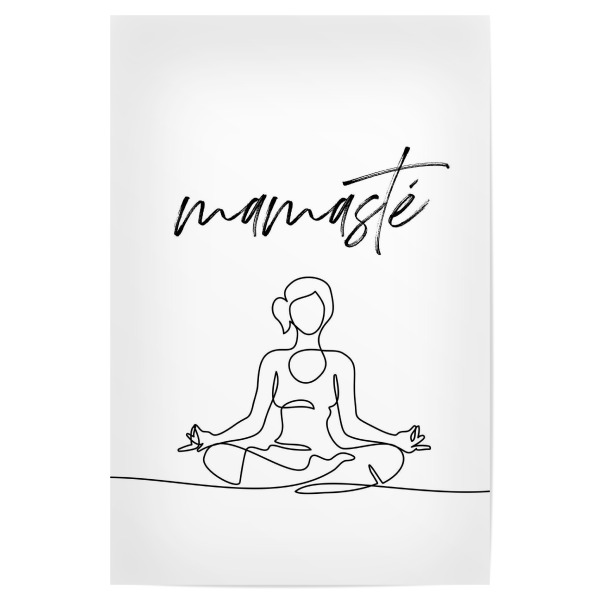 Poster 30x20 cm "Mamasté" artboxONE - Typografie,Für Mama,Lustig