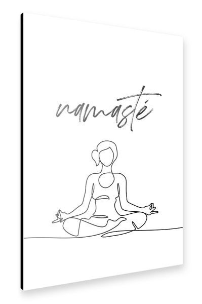 Alu-Dibond "Namasté b/w" 30x20 cm artboxONE
