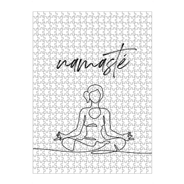 Puzzle Ravensburger "Namasté b/w" artboxONE - Typografie,Menschen