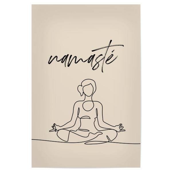 Poster "Namsté in beige" artboxONE - Typografie,Menschen