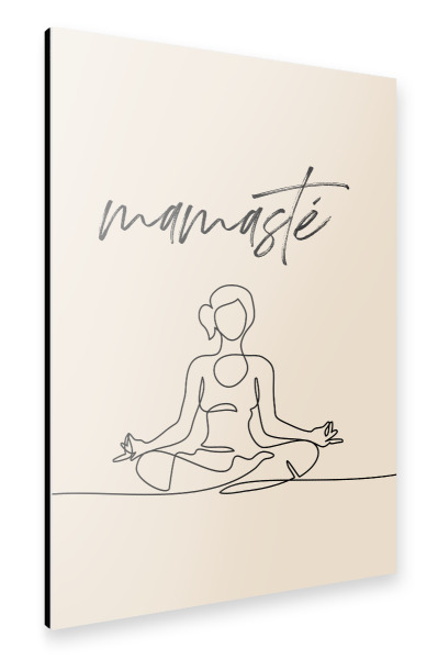 Alu-Dibond "Mamasté in beige" 30x20 cm artboxONE