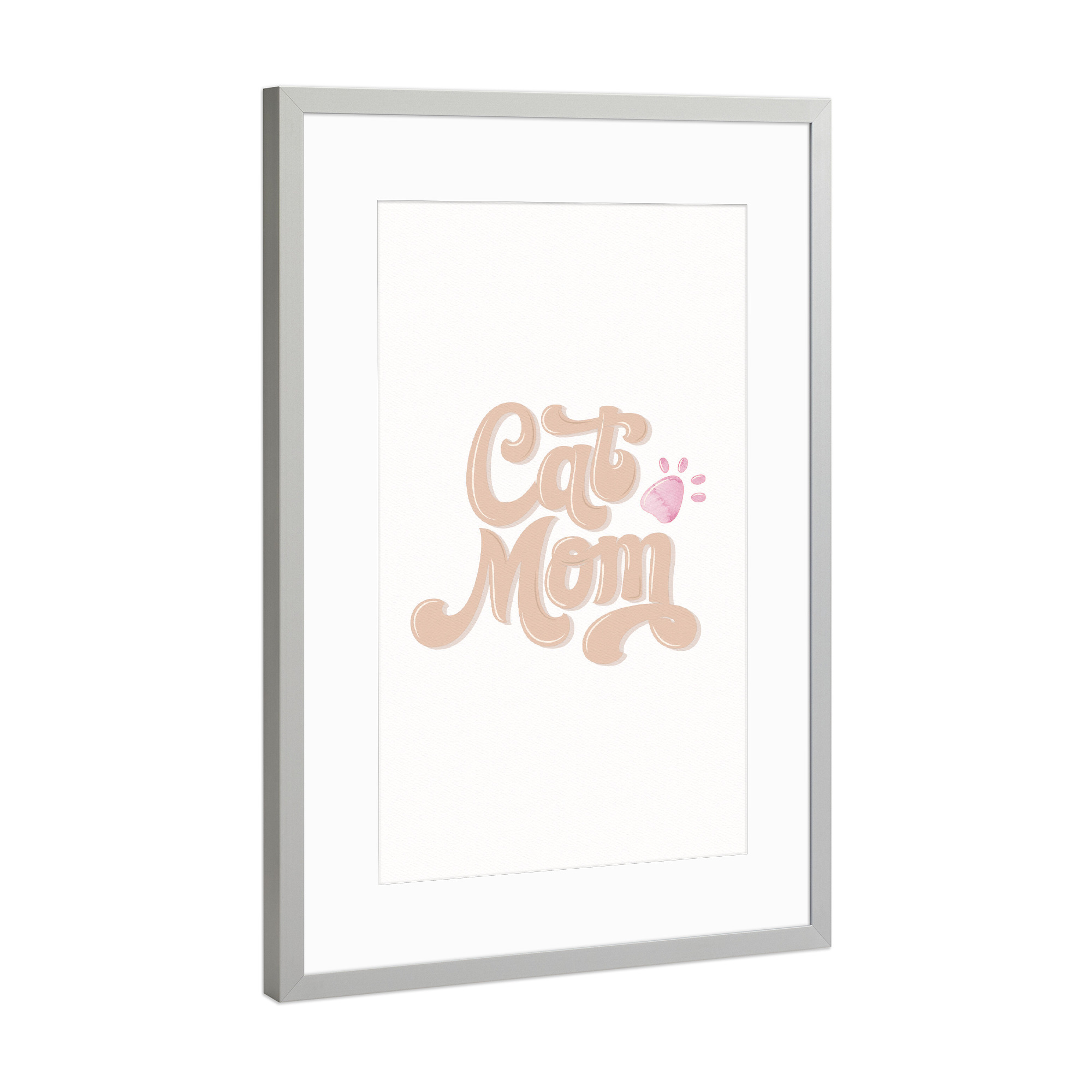 Poster mit Rahmen Silber "Katzenmama" artboxONE - Tiere,Für Mama,Lustig