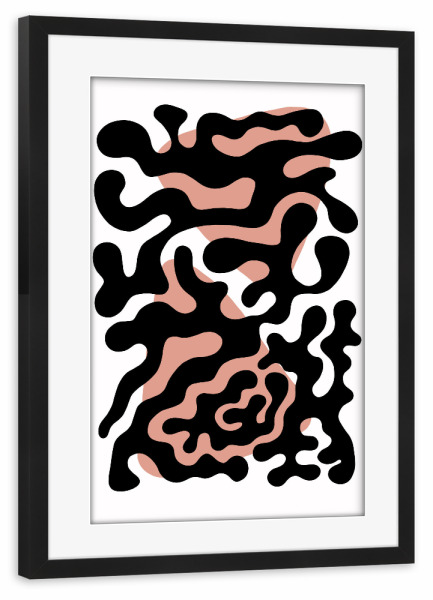 Poster mit Rahmen schwarz "Twisted Beats No.6.2 Happy" artboxONE - Abstrakt,Geometrie