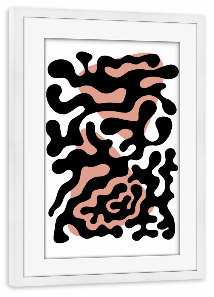 Poster mit Rahmen weiß "Twisted Beats No.6.2 Happy" artboxONE - Abstrakt,Geometrie