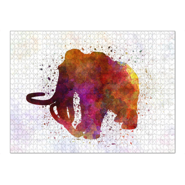 Puzzle Ravensburger "Mamut in watercolor" artboxONE - Tiere,Abstrakt