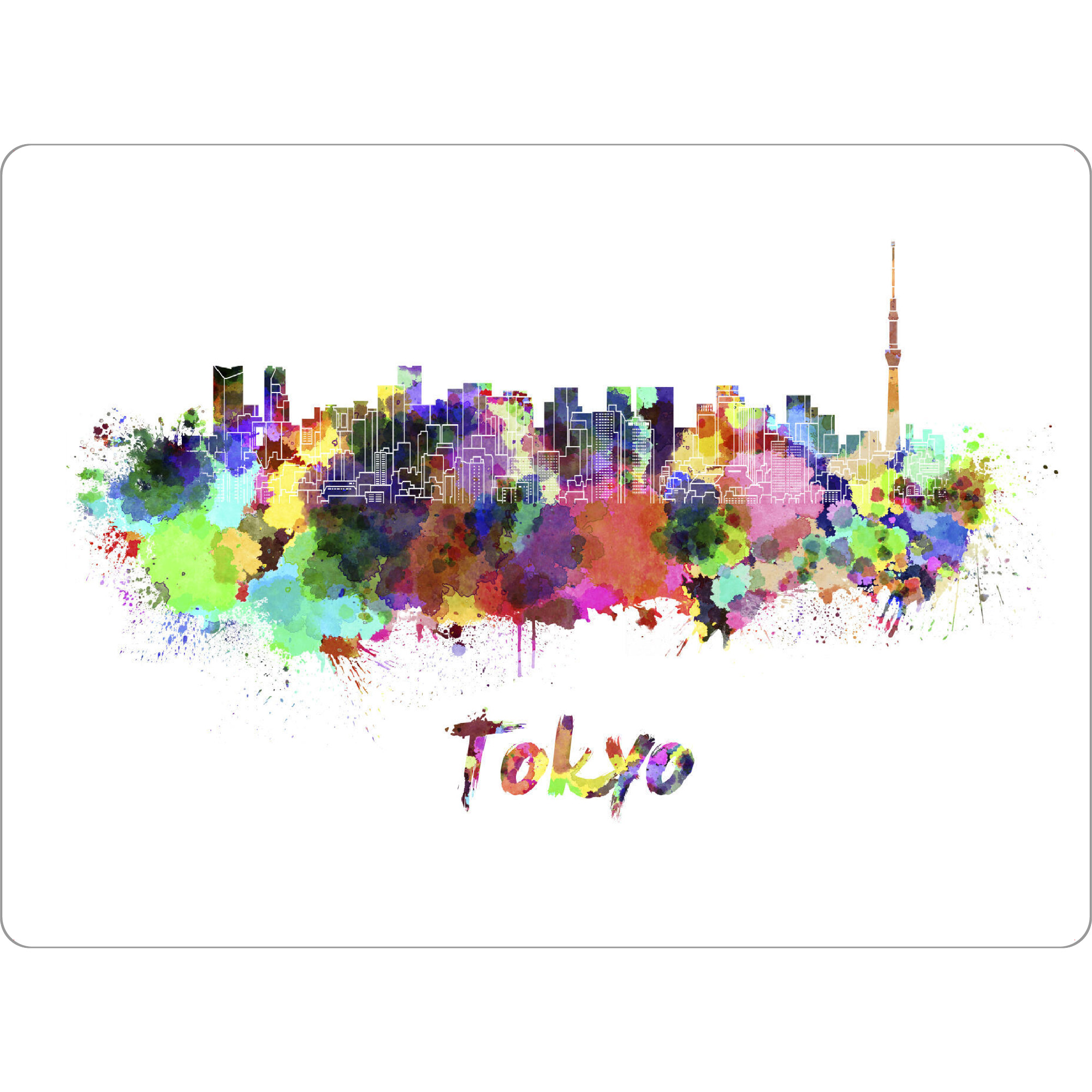 Tischset "TOKYO skyline in watercolor-k" artboxONE - Städte,Abstrakt,Architektur