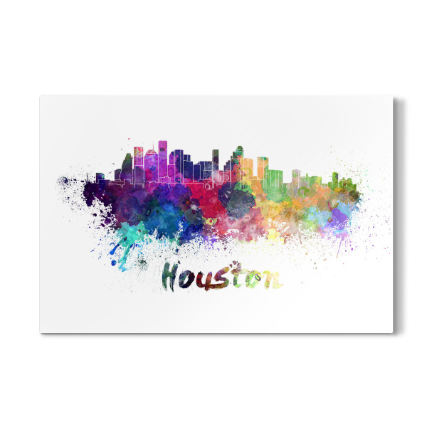 Galerie-Print "HOUSTON skyline in watercolor-b" 30x20 cm artboxONE