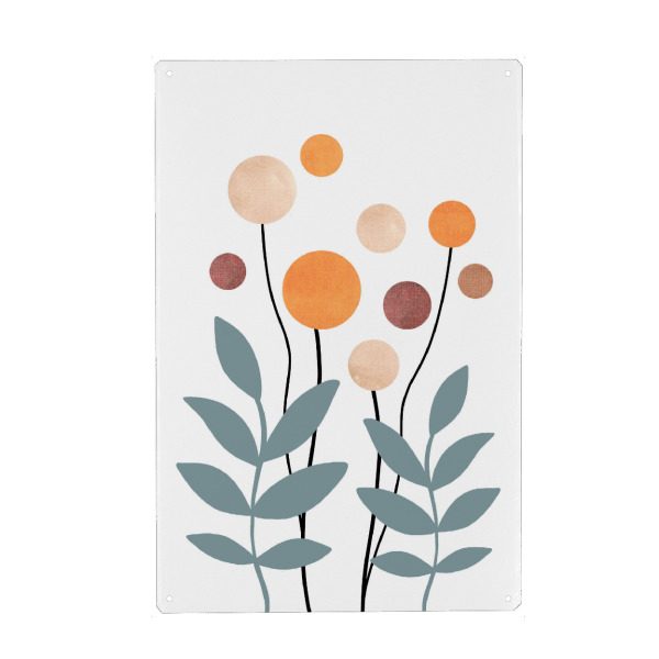 Metall Poster "Rise and shine bloom" artboxONE - Natur,Floral,Abstrakt,Geometrie