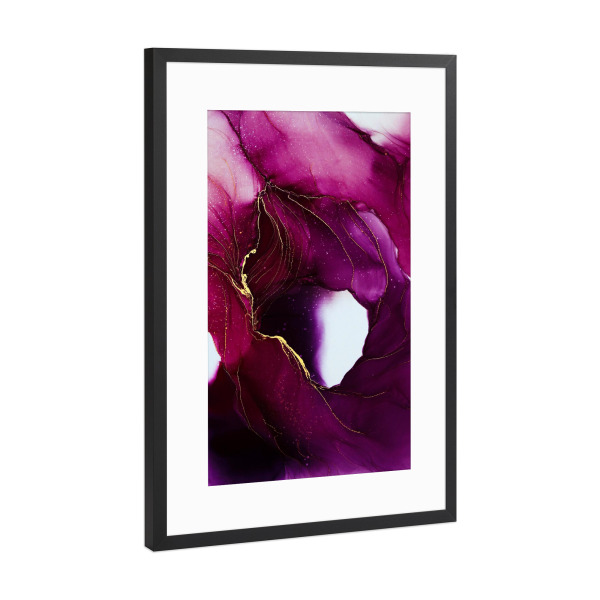 Poster mit Rahmen Schwarz (Metallic) "Scarlett" artboxONE - Abstrakt,Galaxy