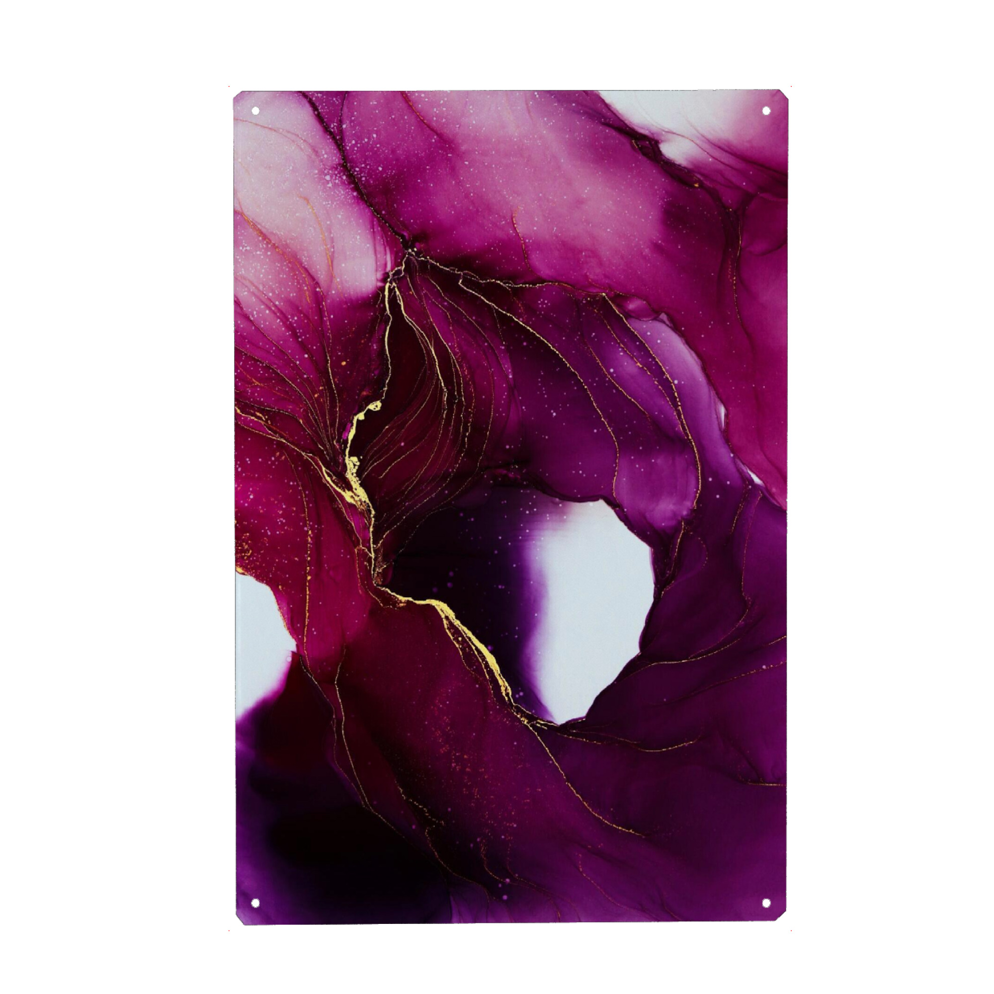 Holzbild "Scarlett" artboxONE - Abstrakt,Galaxy - Alcoholink,Alcoholink art,Art,Kunst,Gold,Pink,Lila,Violett,Abstract,Abstrakt