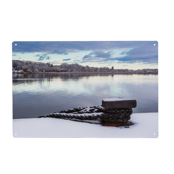 Metall Poster "Poller, Warnow, Winter" artboxONE - Natur,Reise,Architektur,Städte / Weitere