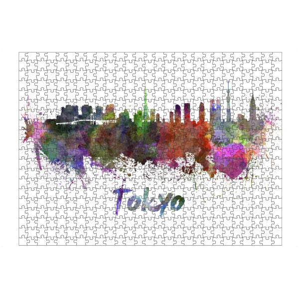artboxONE Puzzle "TOKYO skyline in watercolor-x" artboxONE - Städte,Abstrakt,Architektur