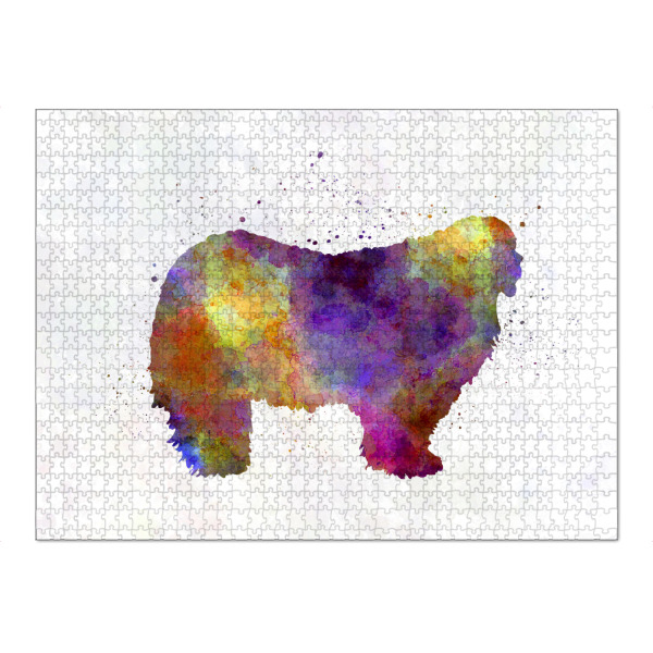 Puzzle Ravensburger "Komondor in watercolor" artboxONE - Tiere,Abstrakt - Dog,Pet,Animal,Mammal,Watercolor,Illustration,Abstract,Hund,Colorful,Bunt