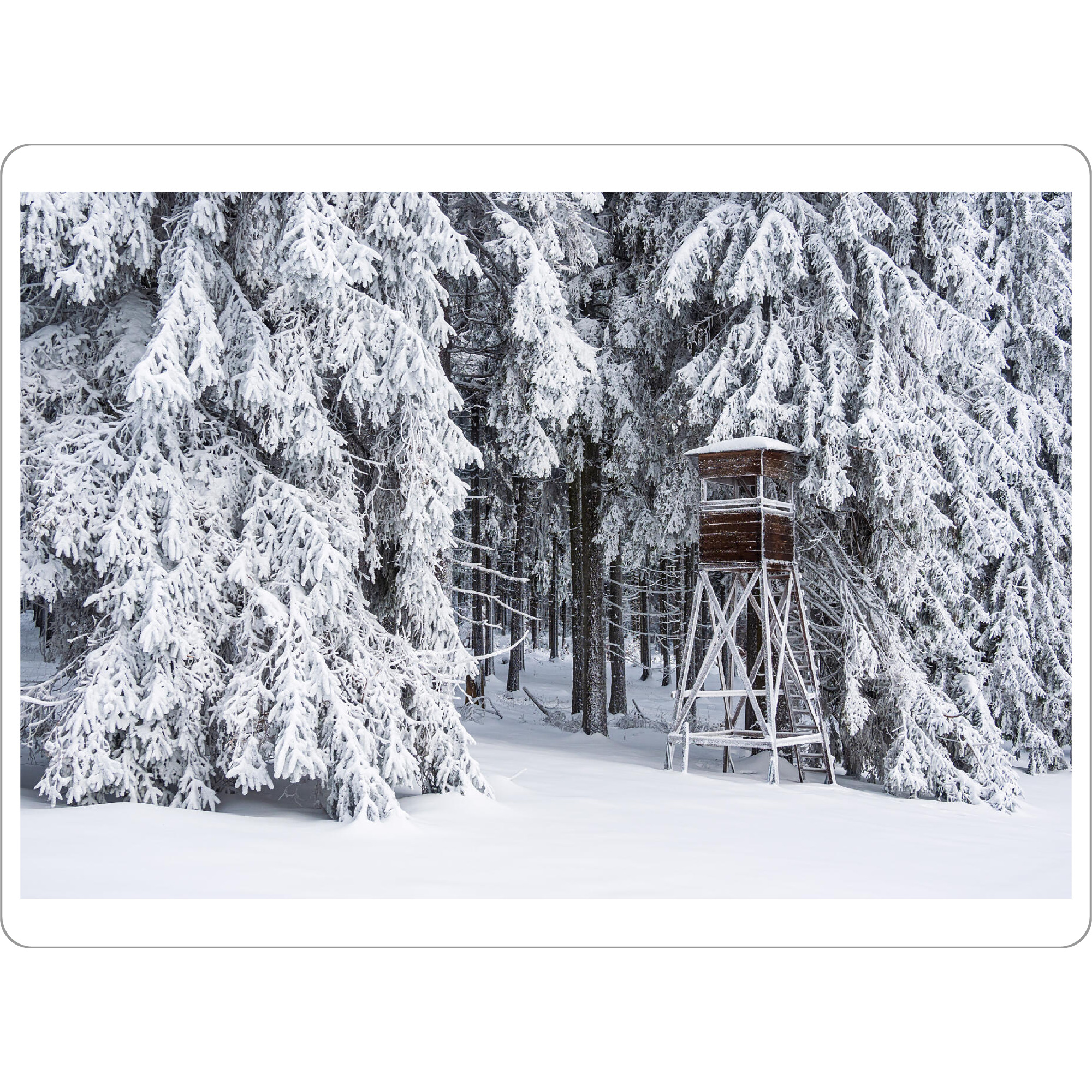 Tischset "Schnee, Wald und Hochsitz" artboxONE - Natur,Reise