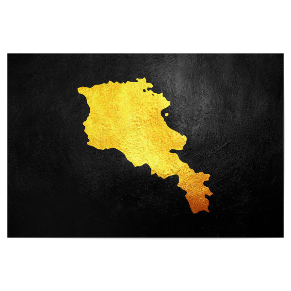 Poster "Armenia Gold Map" artboxONE - Reise / Länder - Armenia,Gold,Map,Karte