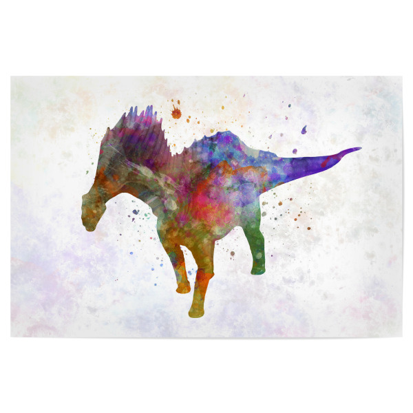 Poster "Amargasaurus in watercolor" artboxONE - Tiere,Abstrakt - Dinosaur,Prehistoric,Watercolor,Pet,Wild,Childish,Animal,Ancient,Colorful,Dino