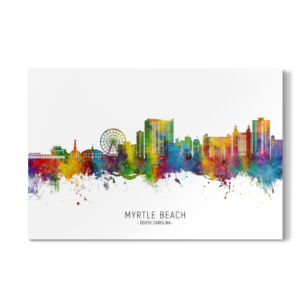 Galerie-Print "Myrtle Beach Skyline txt" 30x20 cm artboxONE