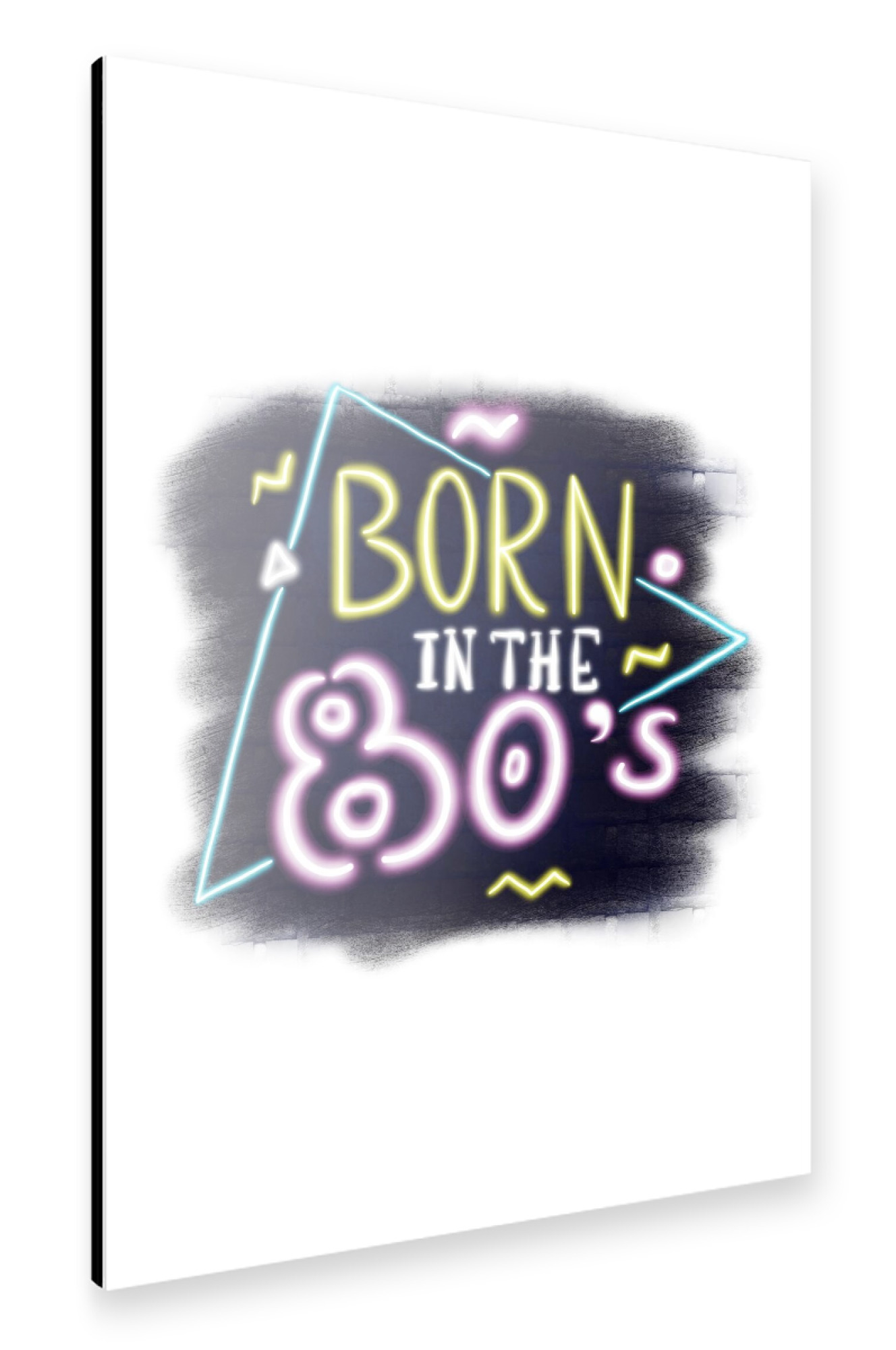 Alu-Dibond "Born In The 80s" 75x50 cm artboxONE