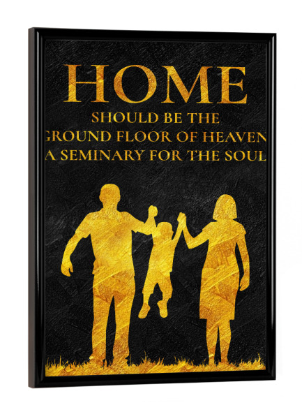 Poster mit schwarzem Rahmen "The Ground Floor of Heaven" artboxONE - Menschen,Liebe - Family,Love,Father,Mother,Familie,Motivation