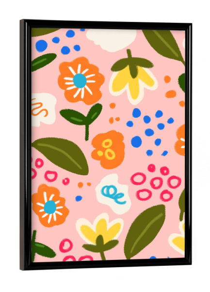 Poster mit schwarzem Rahmen "Like Wildflowers" artboxONE - Floral