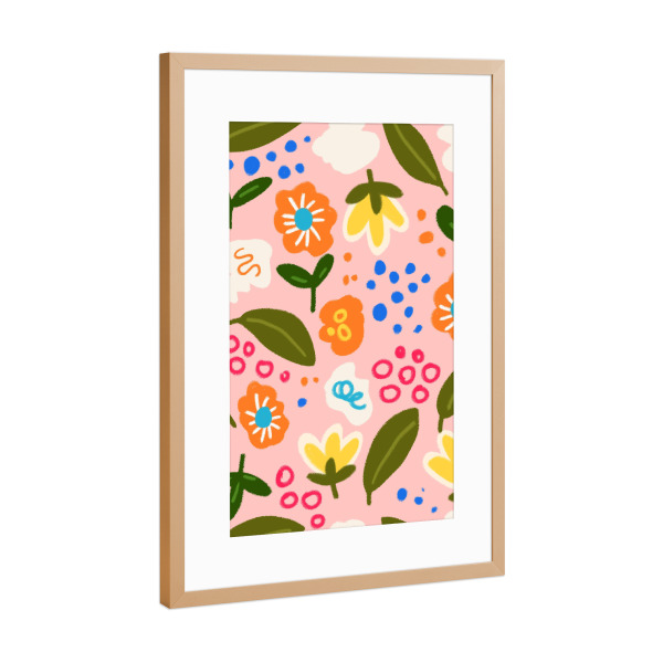 Poster mit Rahmen Kupfer "Like Wildflowers" artboxONE - Floral