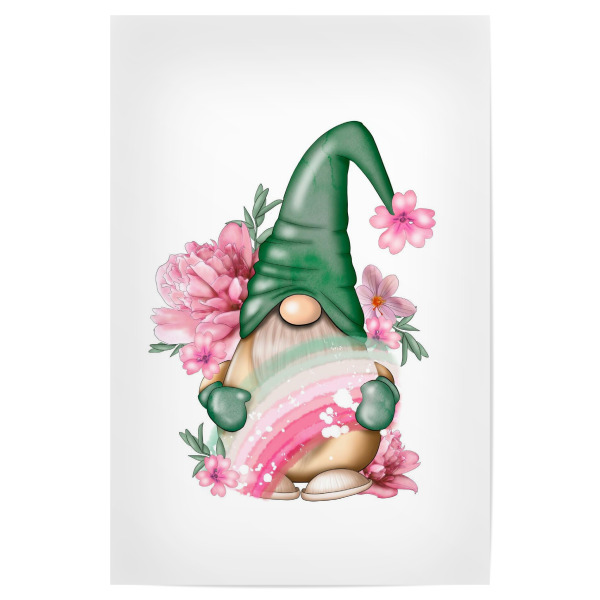 Poster "Rainbow Gnome" artboxONE - Natur,Floral,Für Kinder,Für Mama