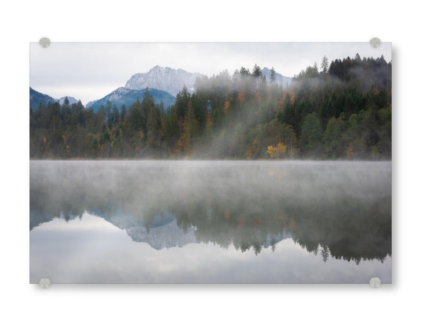 Acrylglasbild "Herbst am Barmsee" artboxONE - Natur,Reise - Alpen,Berge,Landschaft,Bayern,Deutschland,Germany,Landscape,Nature,Natur,Mountains,Alps