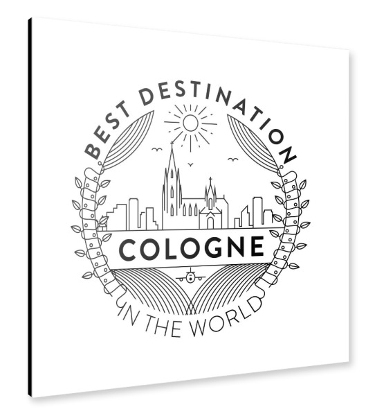 Alu-Dibond "Cologne Badge" 30x30 cm artboxONE