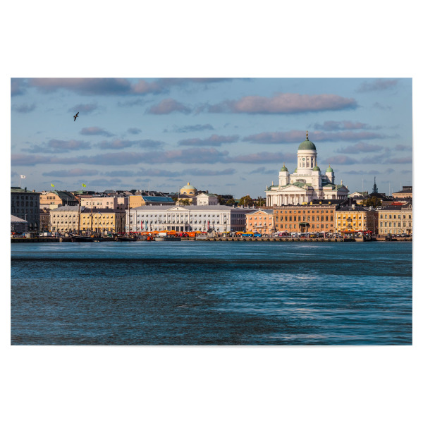 Poster "Helsinki Skyline, Finland" artboxONE - Städte - Helsinki,Finland,Skyline,Nordic,Architecture,Sea,Baltic,Waterfront,Finnish