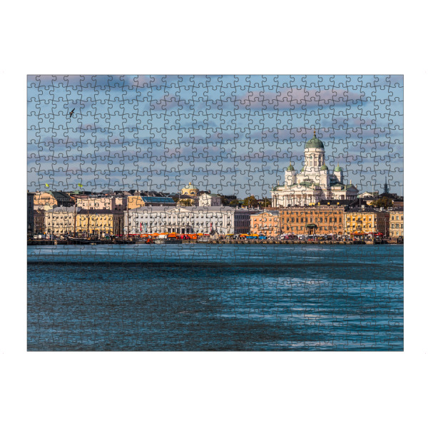 Puzzle Ravensburger "Helsinki Skyline, Finland" artboxONE - Städte - Helsinki,Finland,Skyline,Nordic,Architecture,Sea,Baltic,Waterfront,Finnish