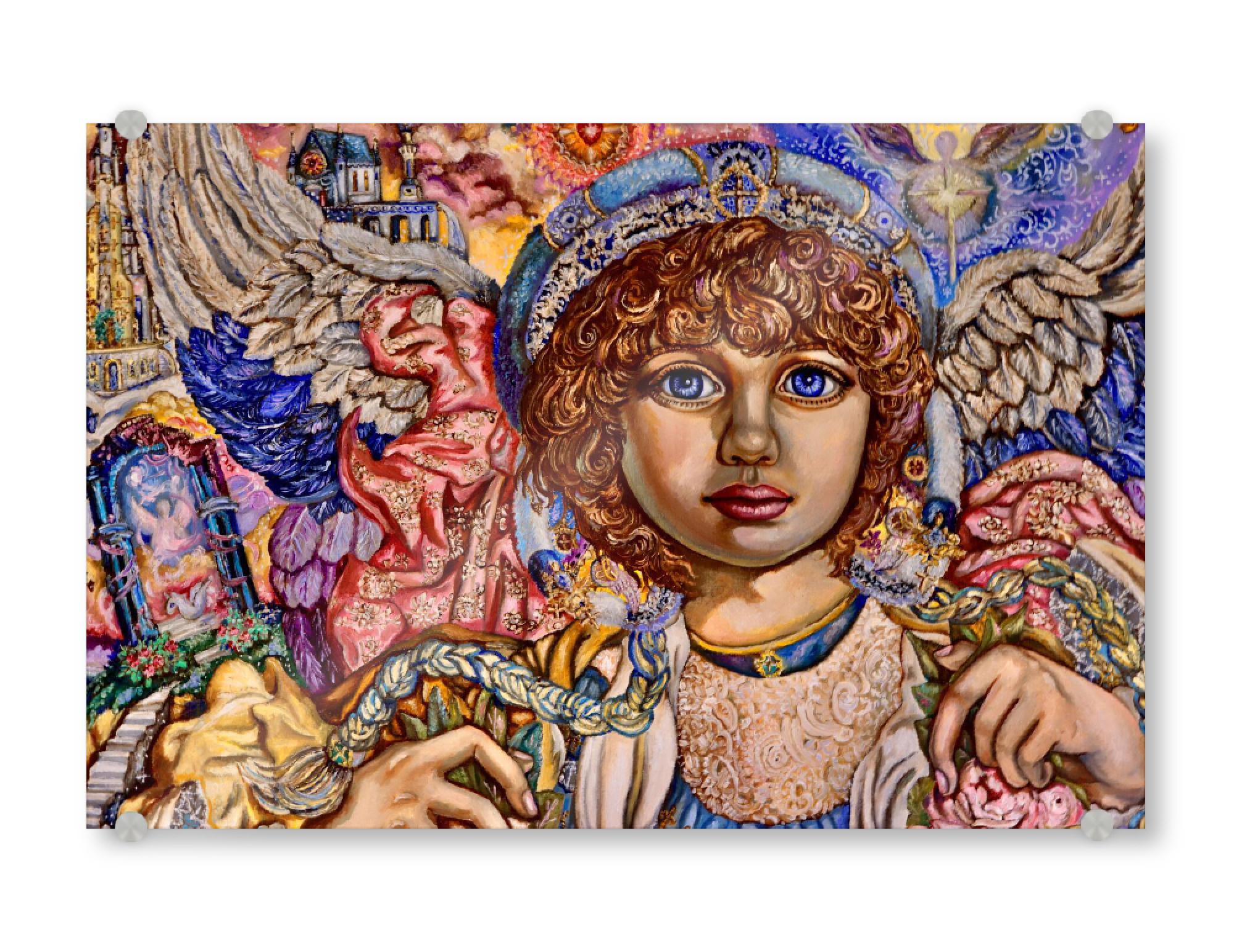 Acrylglasbild "Angel Abel" artboxONE - Für Kinder,Weihnachten - Angel,Heaven,Fourth,Fantasy,Religion,Engel,Kinder,Nursery,Children,Bunt,Colorful