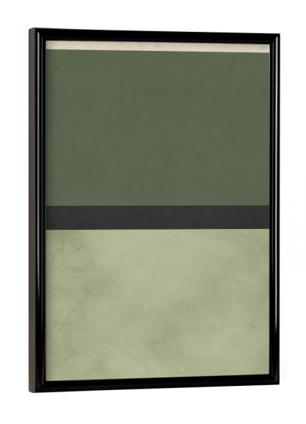 Poster mit schwarzem Rahmen "Square Green Black" artboxONE - Abstrakt,Geometrie