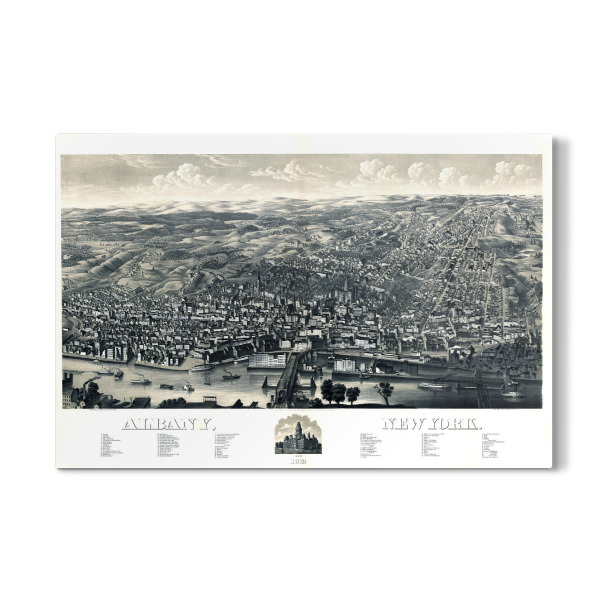 Galerie-Print "Antique Map Albany- New York" 30x20 cm artboxONE