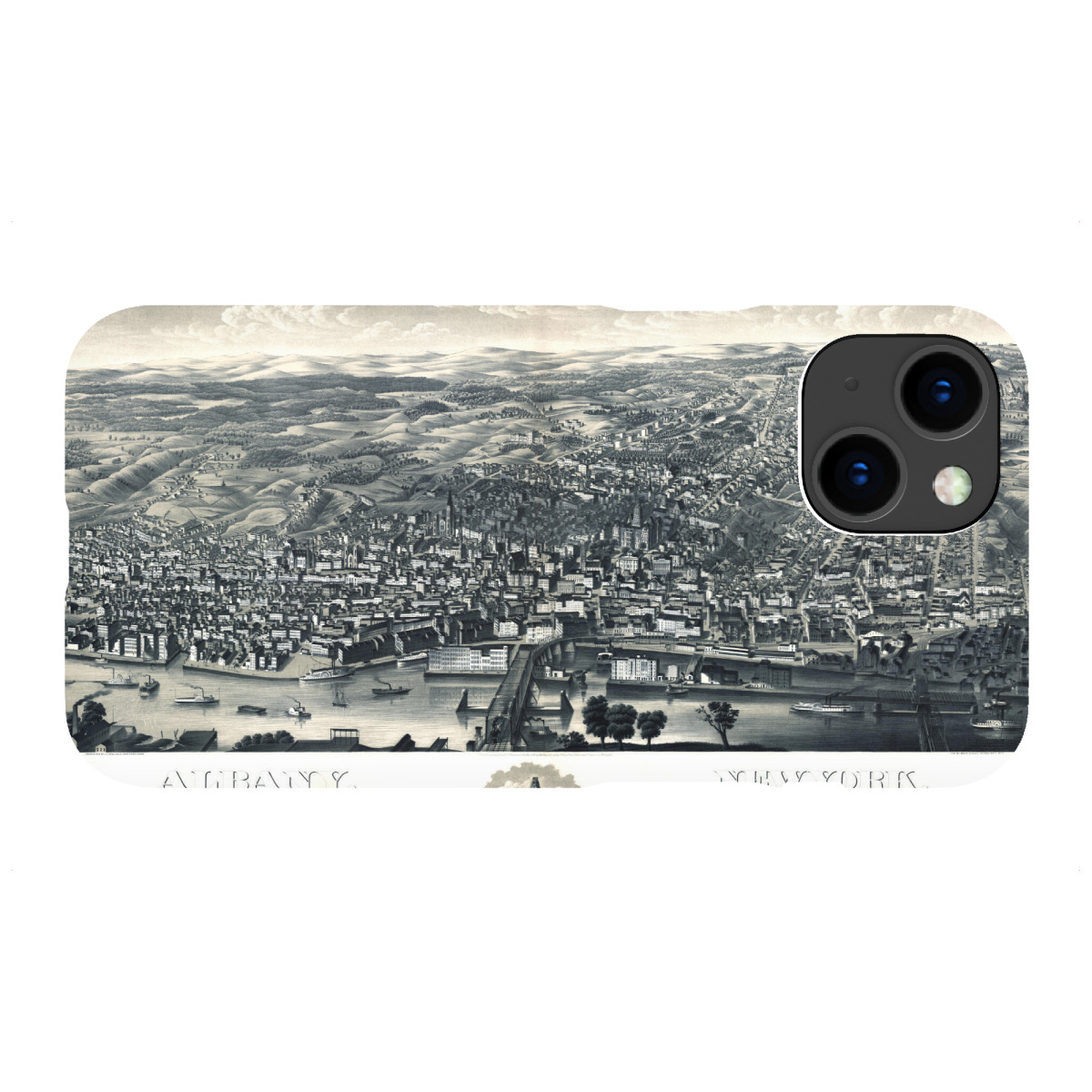 "Antique Map Albany- New York"für iPhone - Premium-Case Handyhülle artboxONE