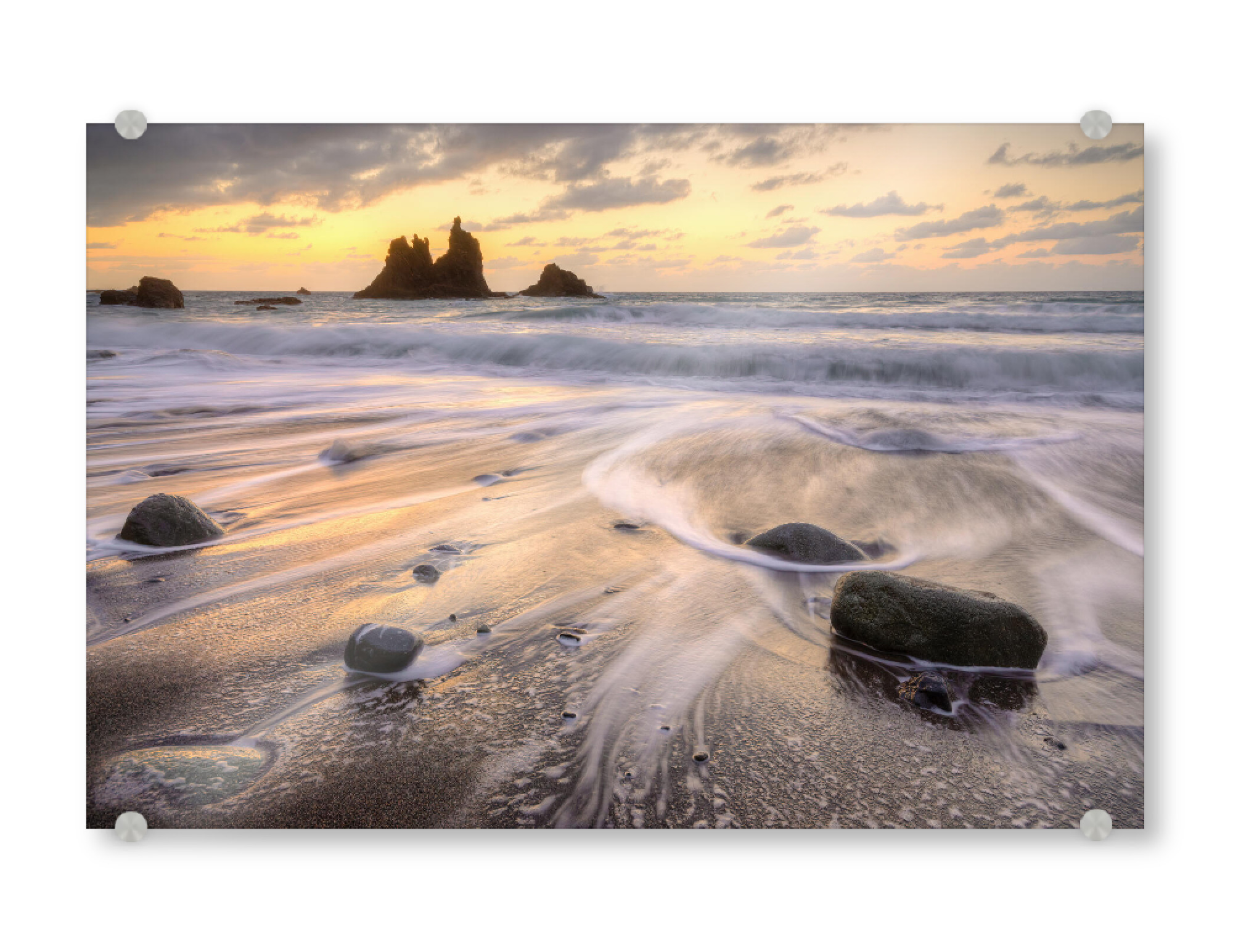 Acrylglasbild "Playa de Benijo auf Teneriffa" artboxONE - Natur,Reise,Reise / Strand und Meer