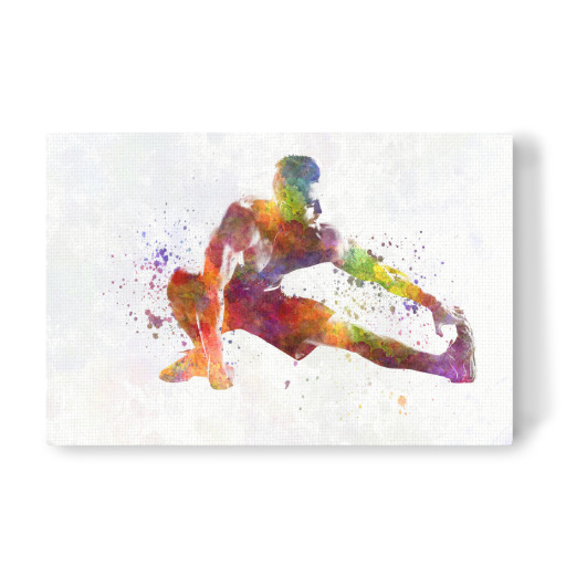 Fitness exercise in watercolor-a