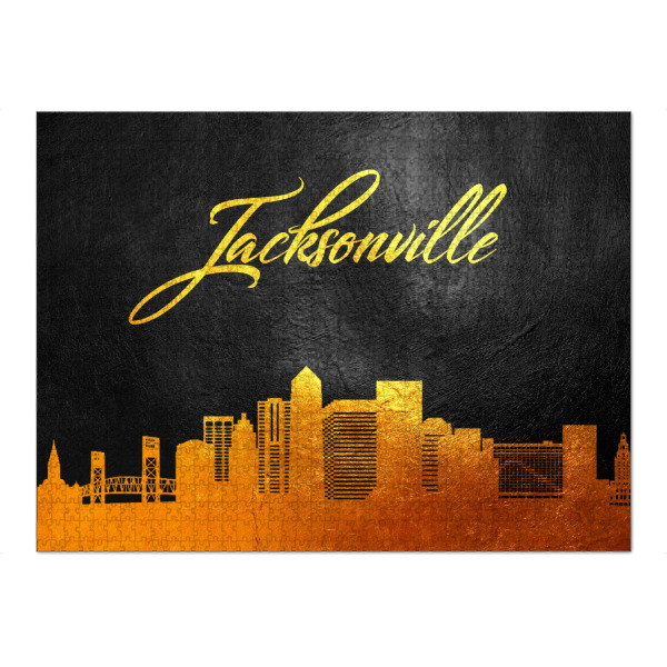 Puzzle Ravensburger "Jacksonville Florida Gold Skyline" artboxONE - Städte - Jacksonville,Florida,Gold,Skyline,City,Stadt - Bild jacksonville