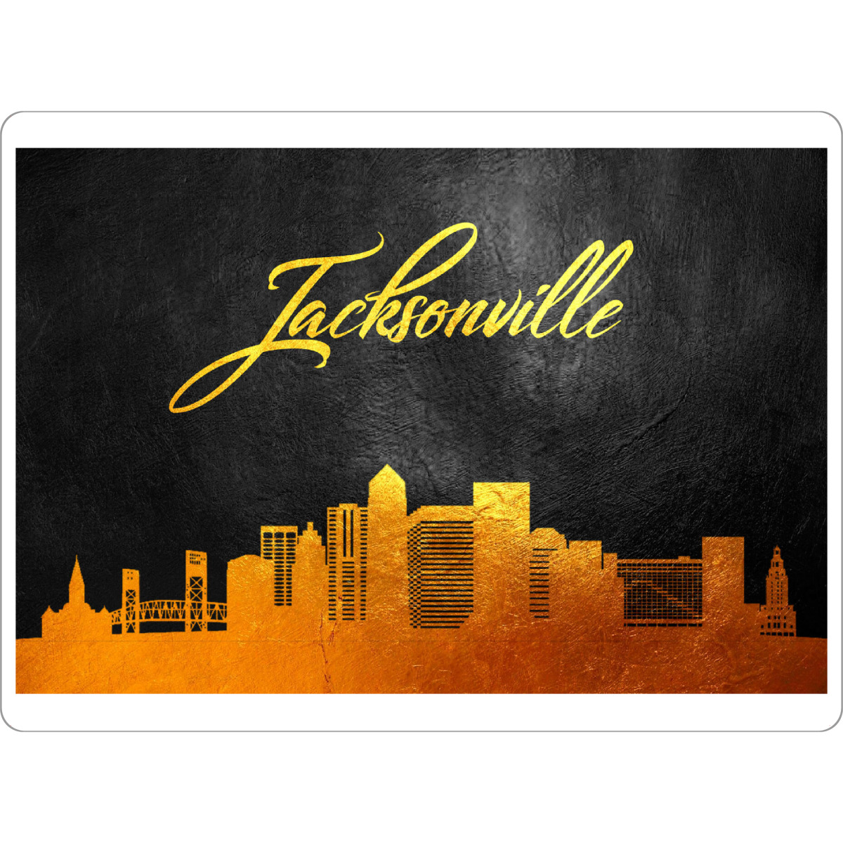 Tischset "Jacksonville Florida Gold Skyline" artboxONE - Städte - Jacksonville,Florida,Gold,Skyline,City,Stadt - Bild jacksonville