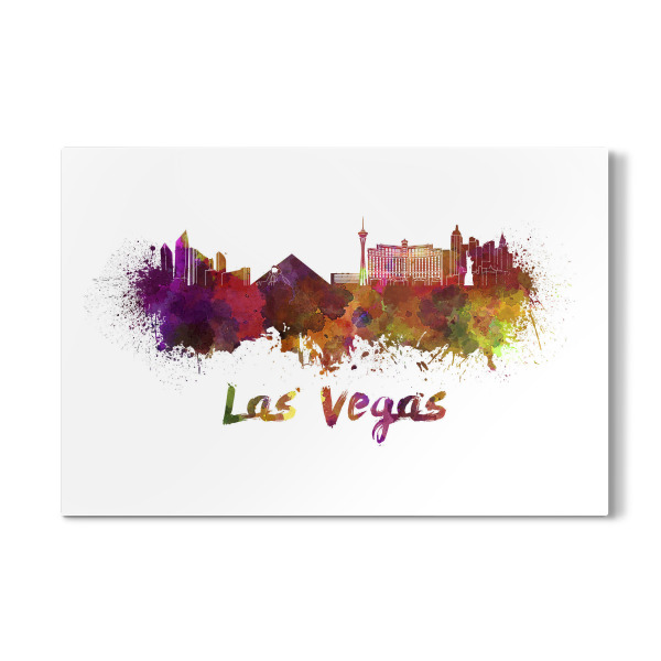 Galerie-Print "LAS VEGAS skyline in watercolor" 30x20 cm artboxONE